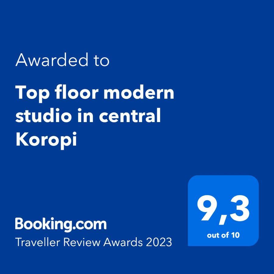 Apartmán Top Floor Modern Studio In Central Koropi Exteriér fotografie